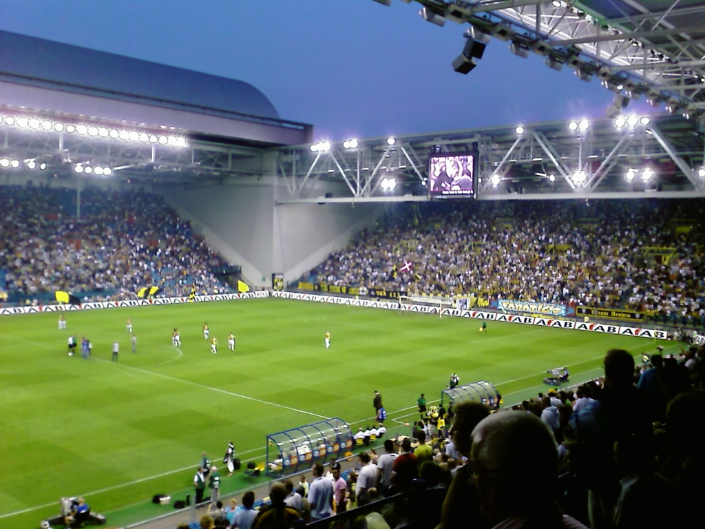 Embarquement LED dans un stade de football